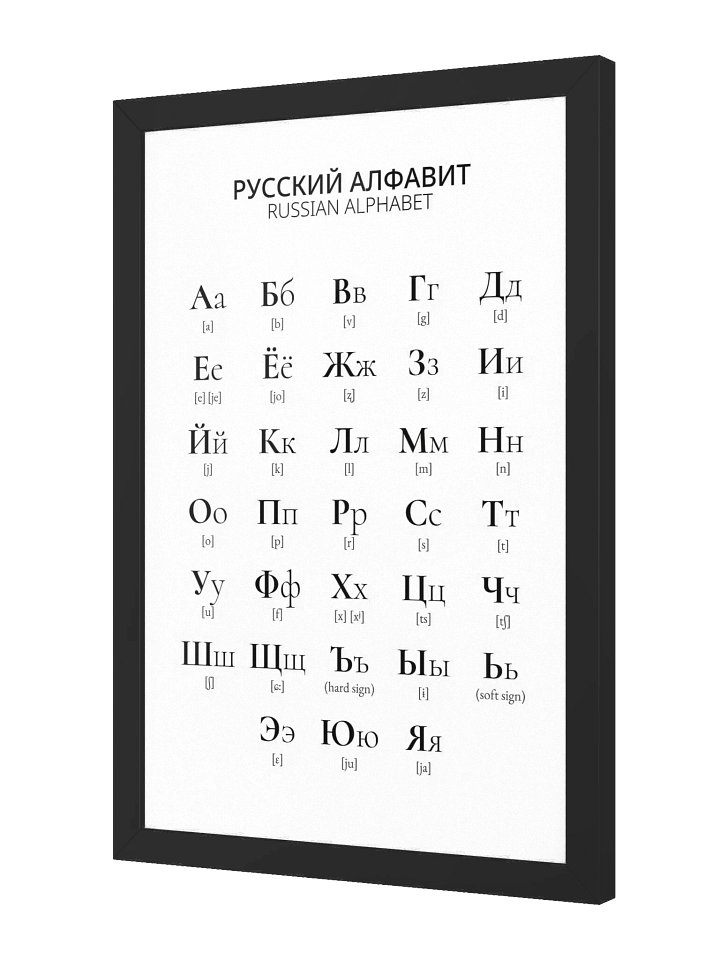 Russian Alphabet Poster, Framed (Minimalistic Design) product image (2)