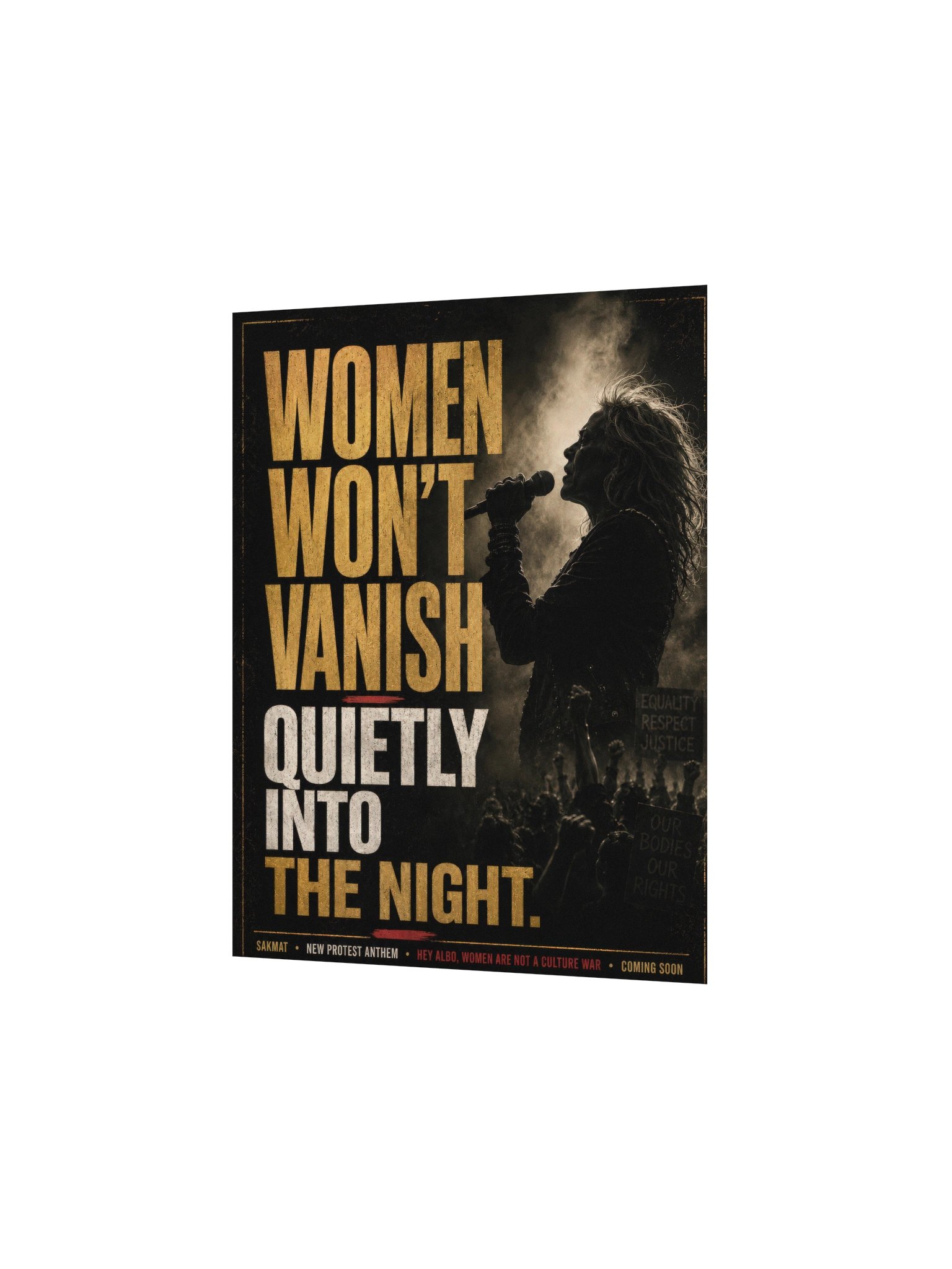 Women Won’t Vanish Quietly Protest Poster product image (5)