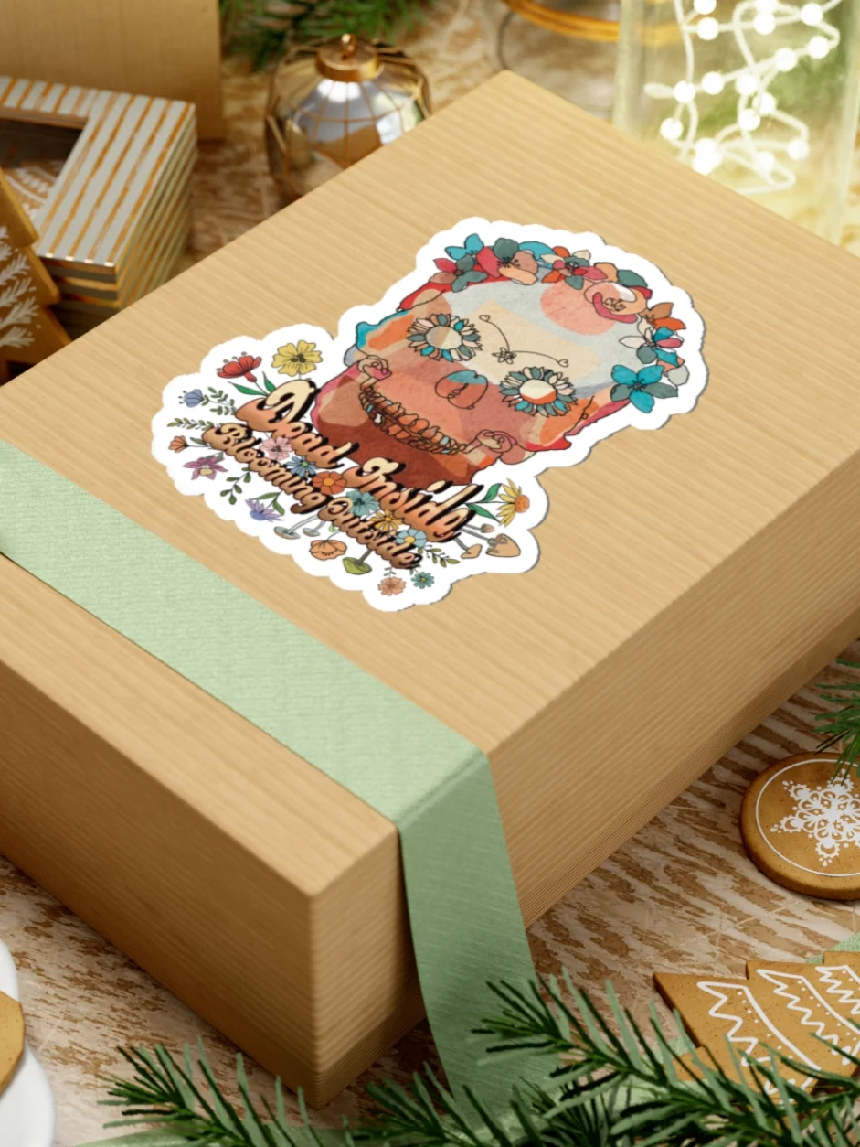 Sugar Skull Sticker - Dead Inside Blooming Outside product image (1)