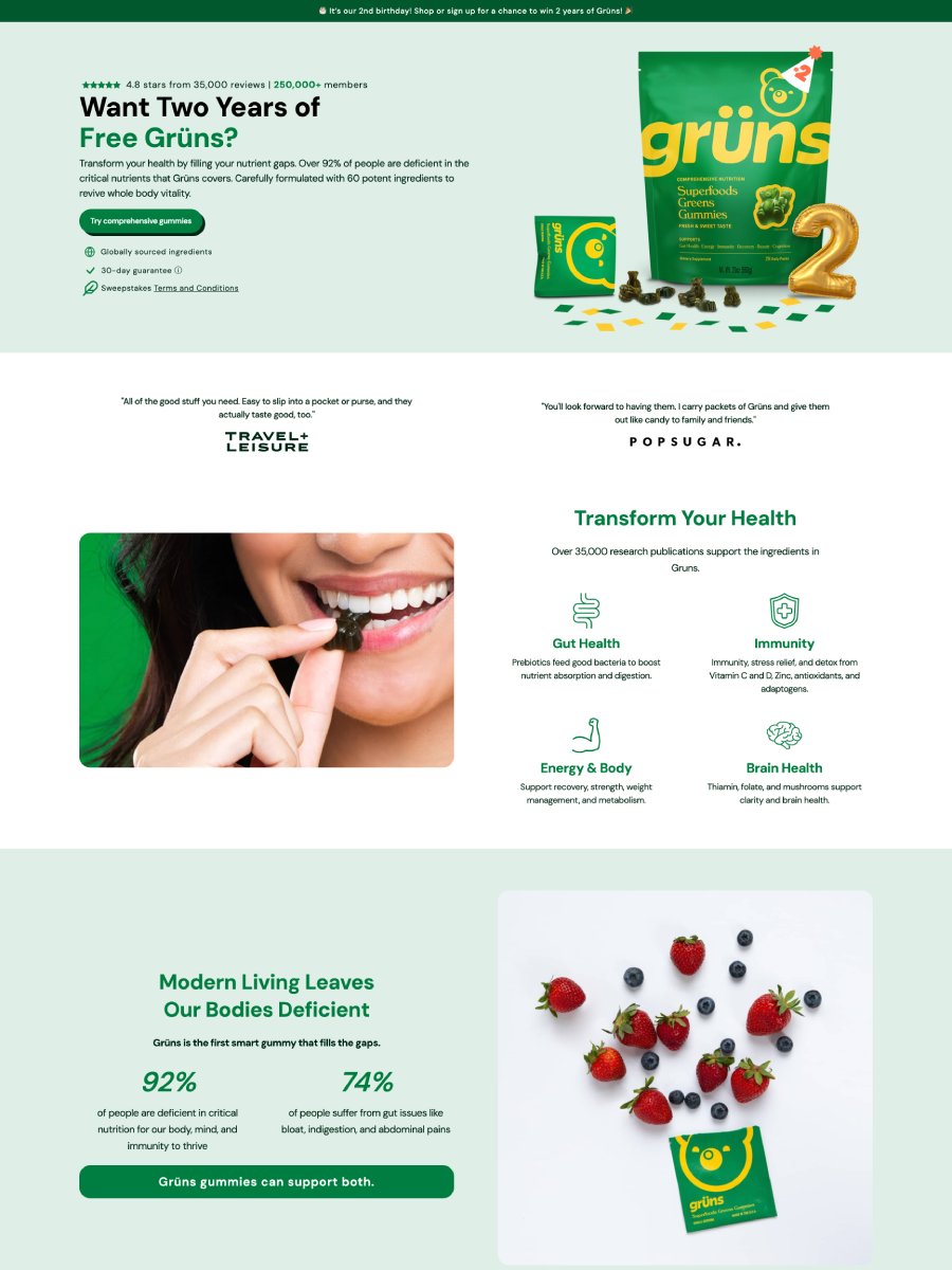 Gruns - Replo Landing Page Template product image (1)