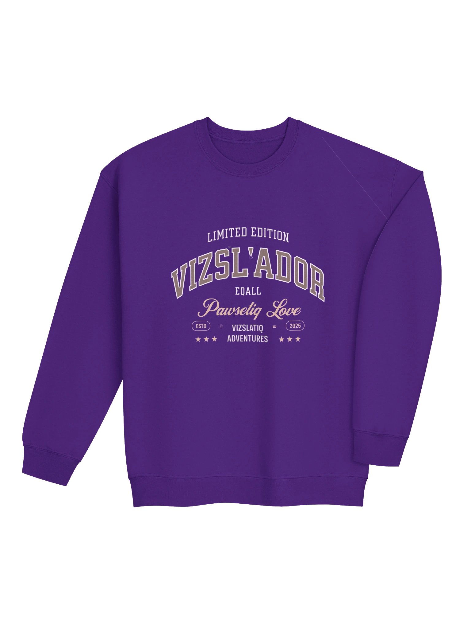 Vizsla + Labrador VIZSLATIQ Vibes Mid-weight PAWSETIQ Crewneck_EQALL® Essentials_Brown product image (4)