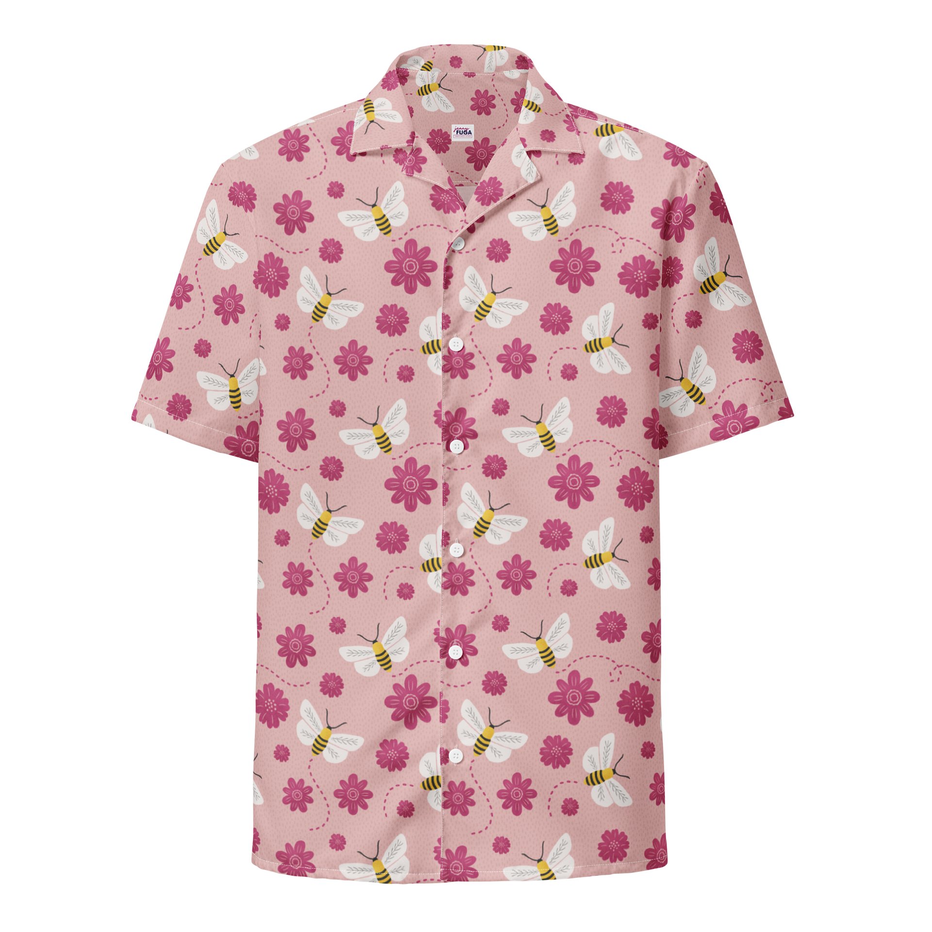 Little Pink Bees Hawaiian Shirt product image (1)