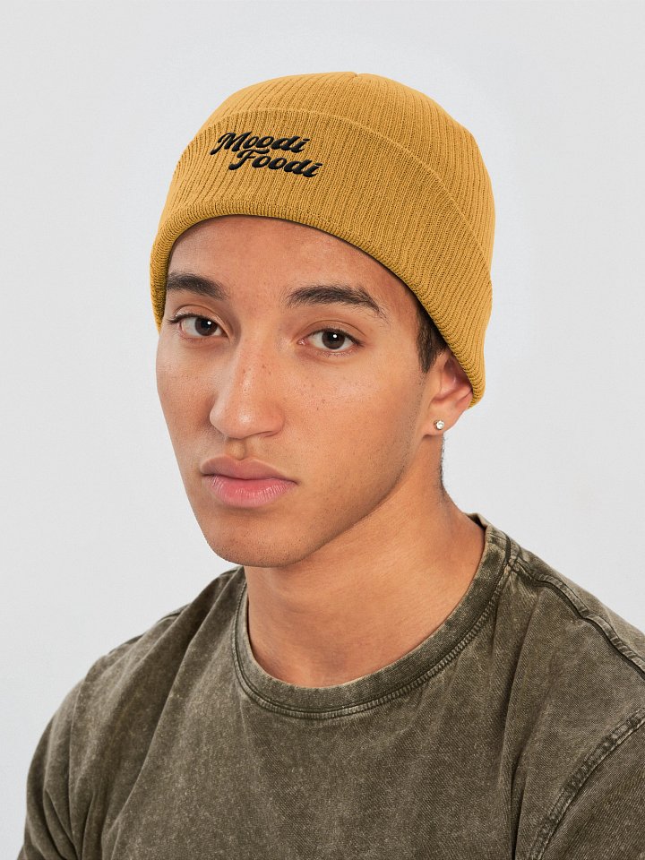 Moodi Foodi Originals – Organic Ribbed Beanie – Black Pepper product image (1)