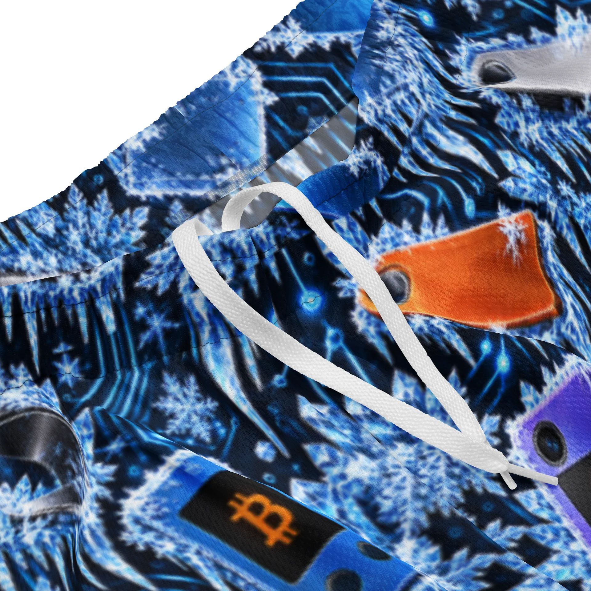 Crypto Wave All-Over Print Mesh Shorts product image (3)