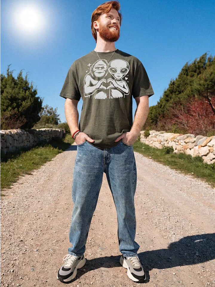 Bigfoot & Alien Heart Connection T-Shirt product image (2)
