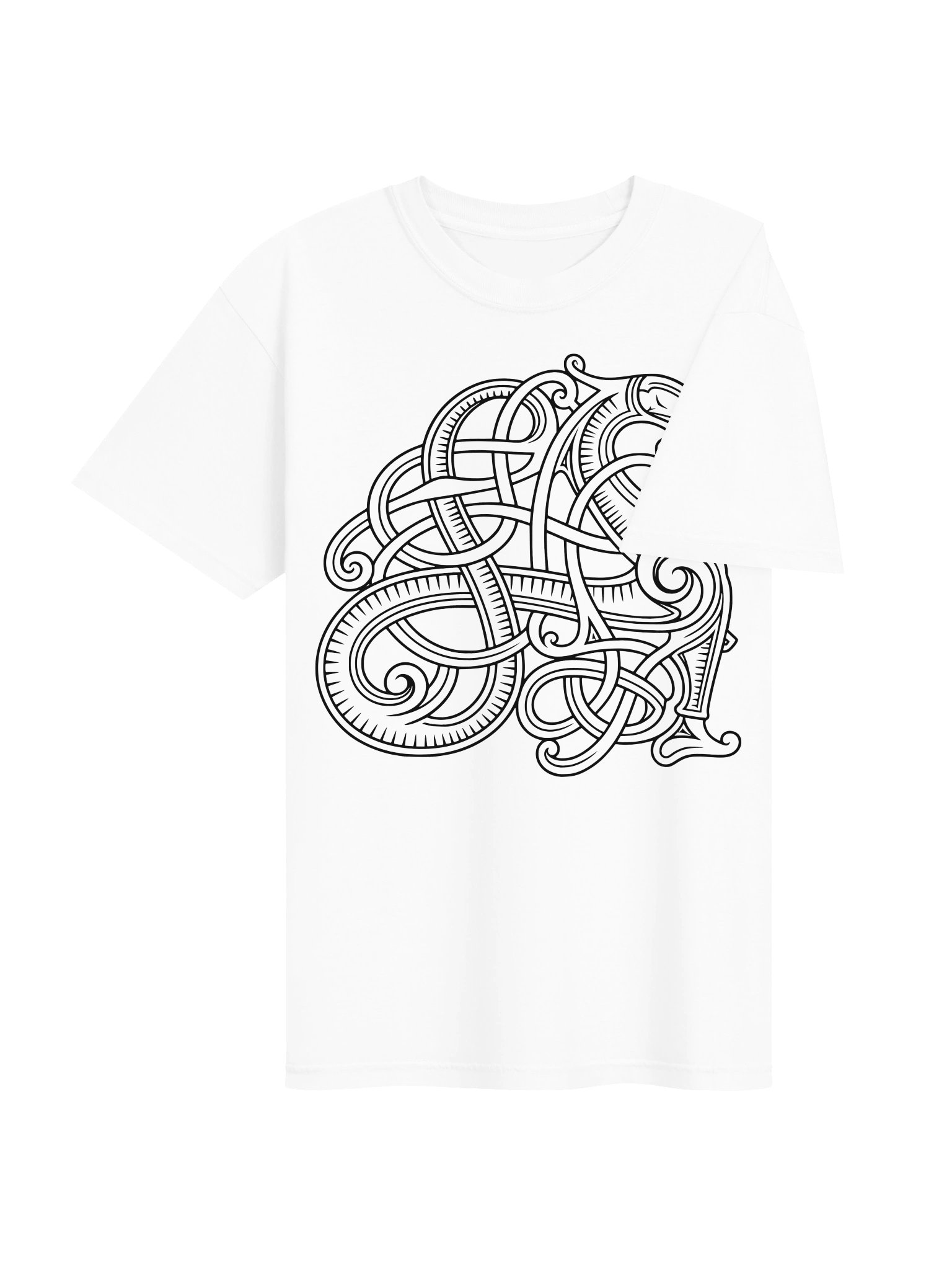 Graphic inspired by the Urnes style Viking brooch from Denmark - unisex t-shirt product image (52)