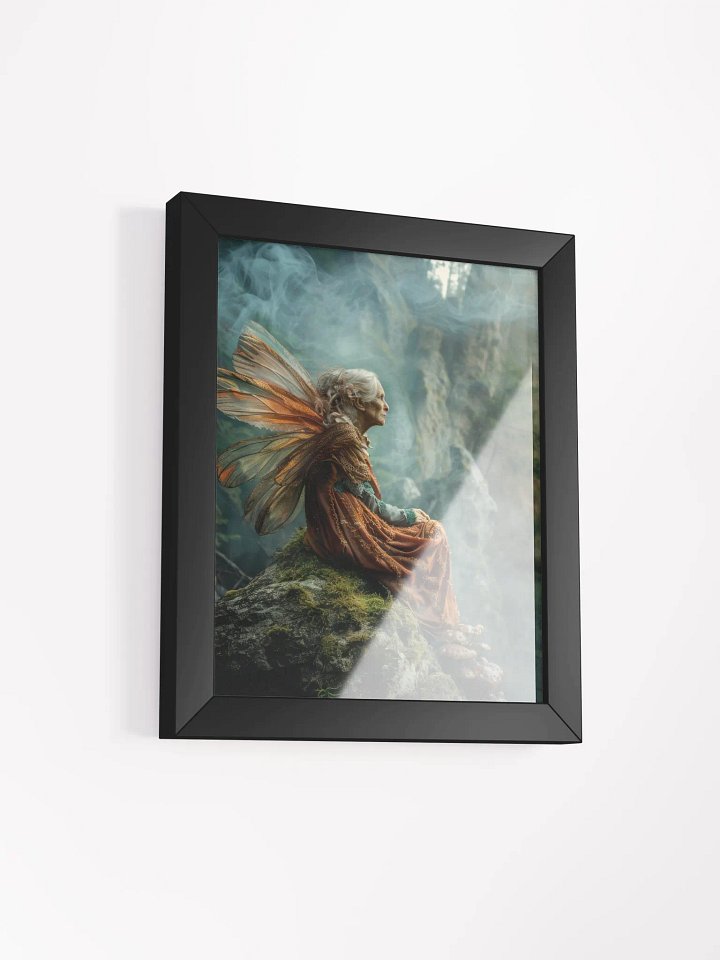 Elder fairy on a rock - Framed High Quality Matte Poster product image (2)