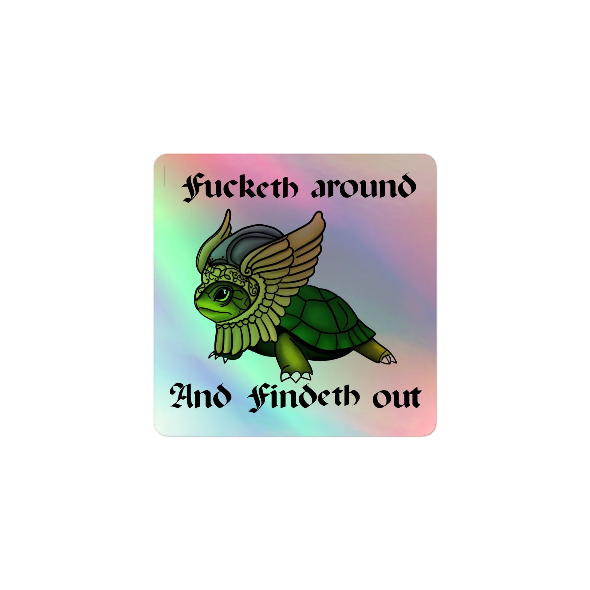 Trouble Turtle Holographic Sticker Sheet product image (2)