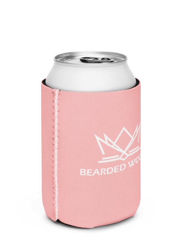 Coozie Can Cooler (Design: Bearded Woodz) Pink product image (2)