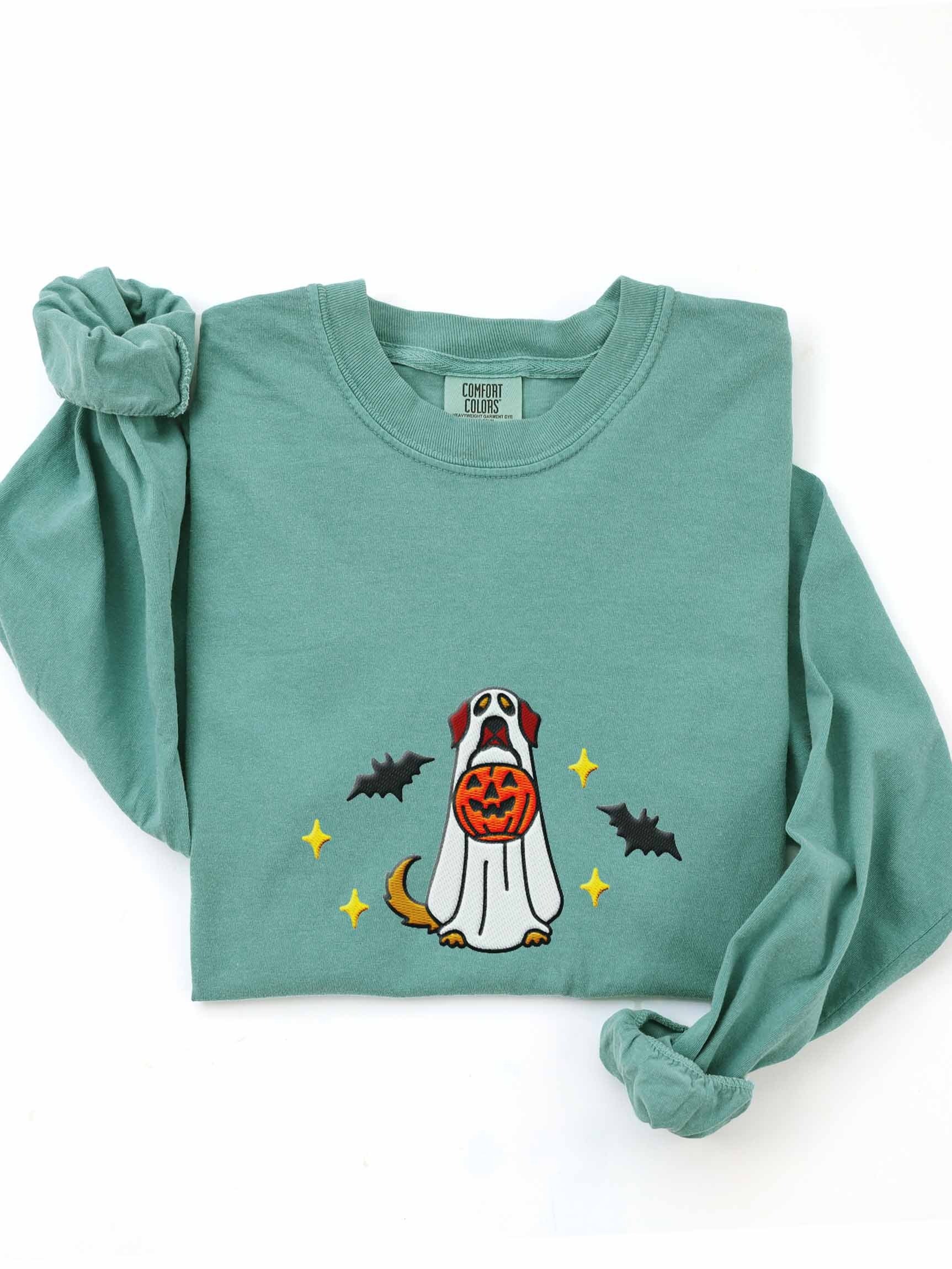 Halloween Anatolian Shepherd Dog(Tan) Embroidered Long-Sleeve T-Shirt product image (1)