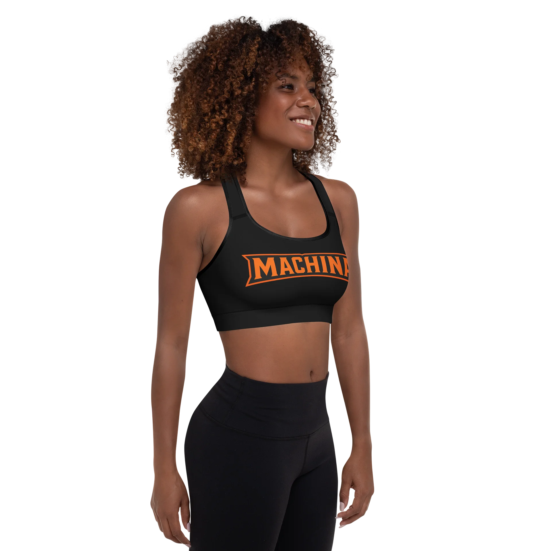 Machina Padded Sports Bra - Black or White product image (6)