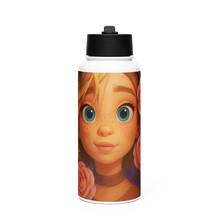 Rosalina Bloom – Stainless Steel Water Bottle with a Straw Lid product image (1)