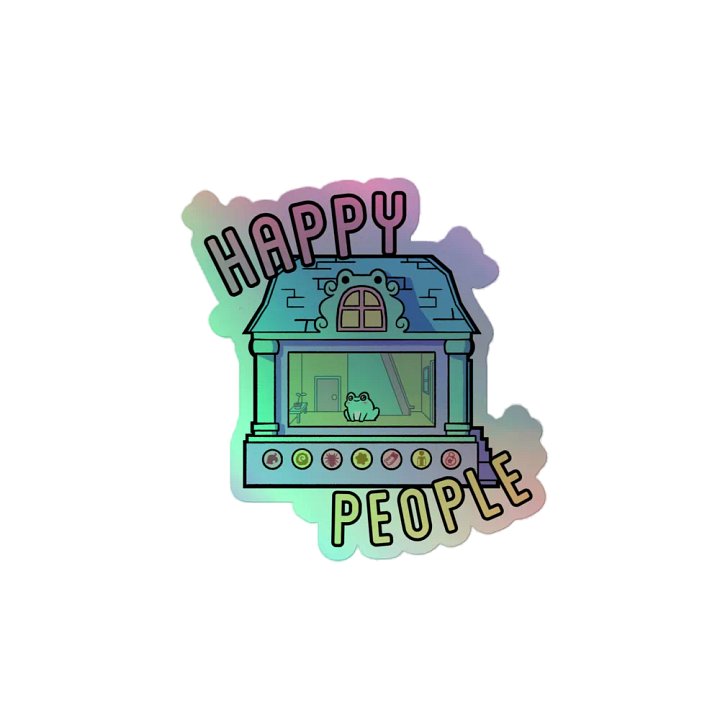 'Pixel Frogs' Holographic Sticker product image (2)