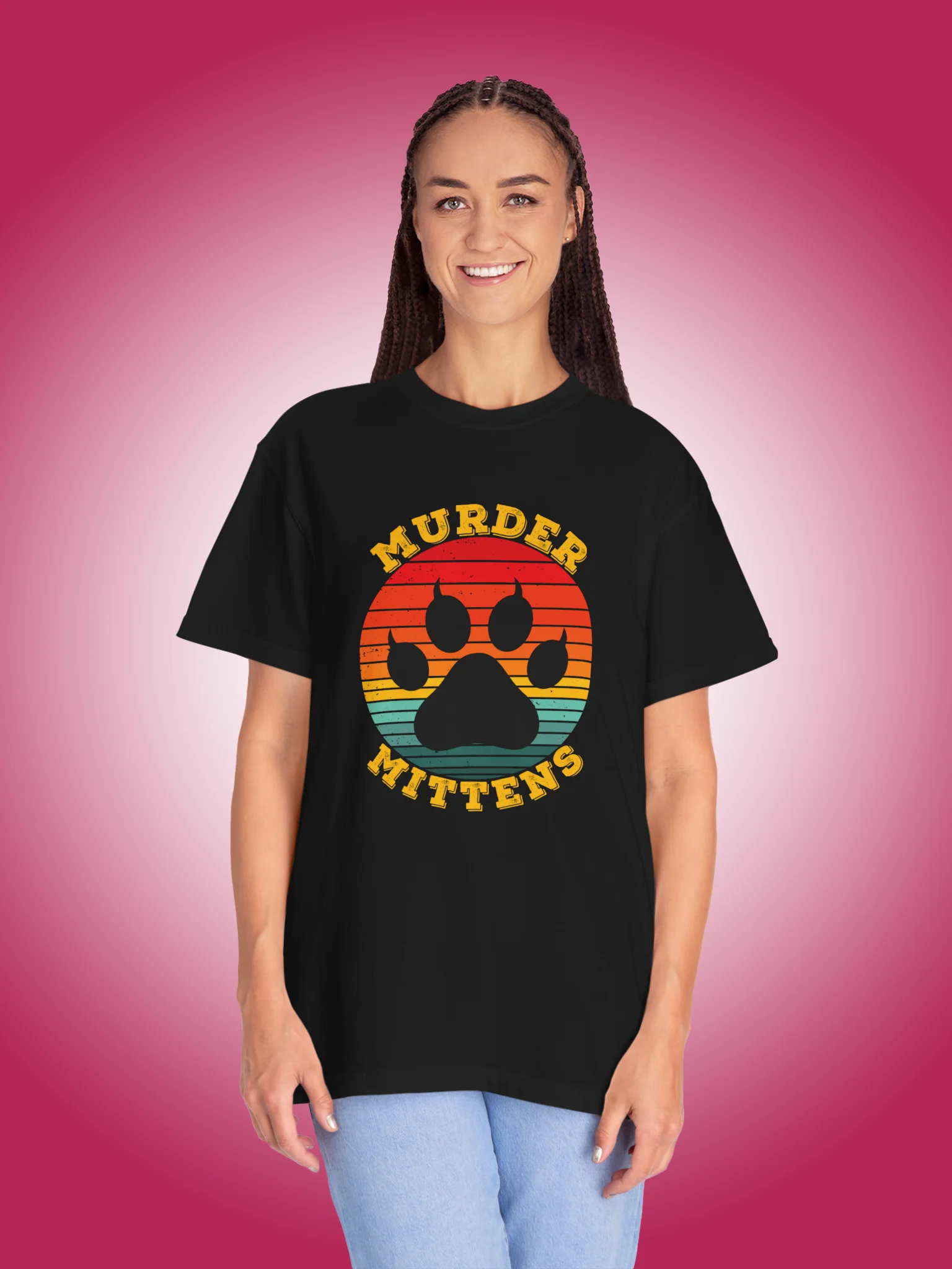 Retro Sunset Murder Mittens product image (1)