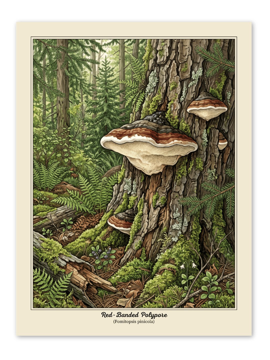 Red‑Banded Polypore Poster product image (1)