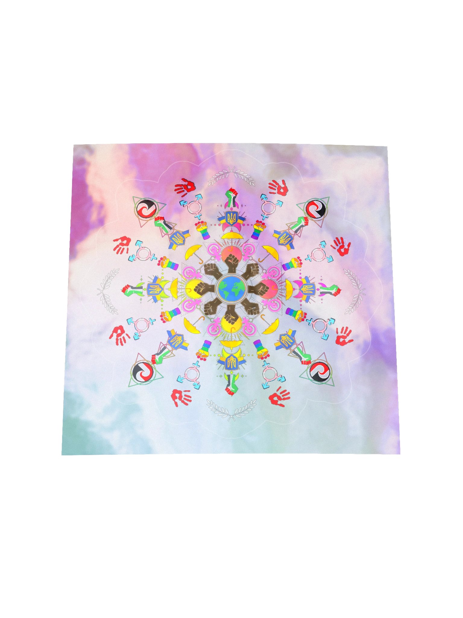 Fist Mandala Holographic Sticker Sheet product image (1)