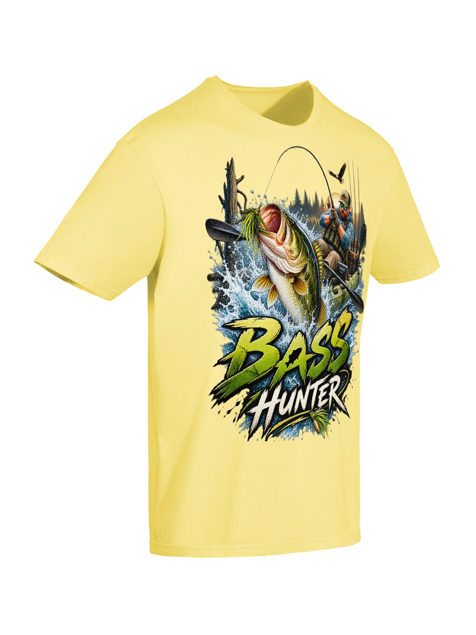 Bass Hunter Kayak Fishing Tee product image (6)