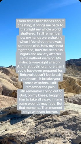 If you’ve been there, you know you’ll never forget that moment.

#healingjourney #healingprocess #betrayal #narcissisticrelat...