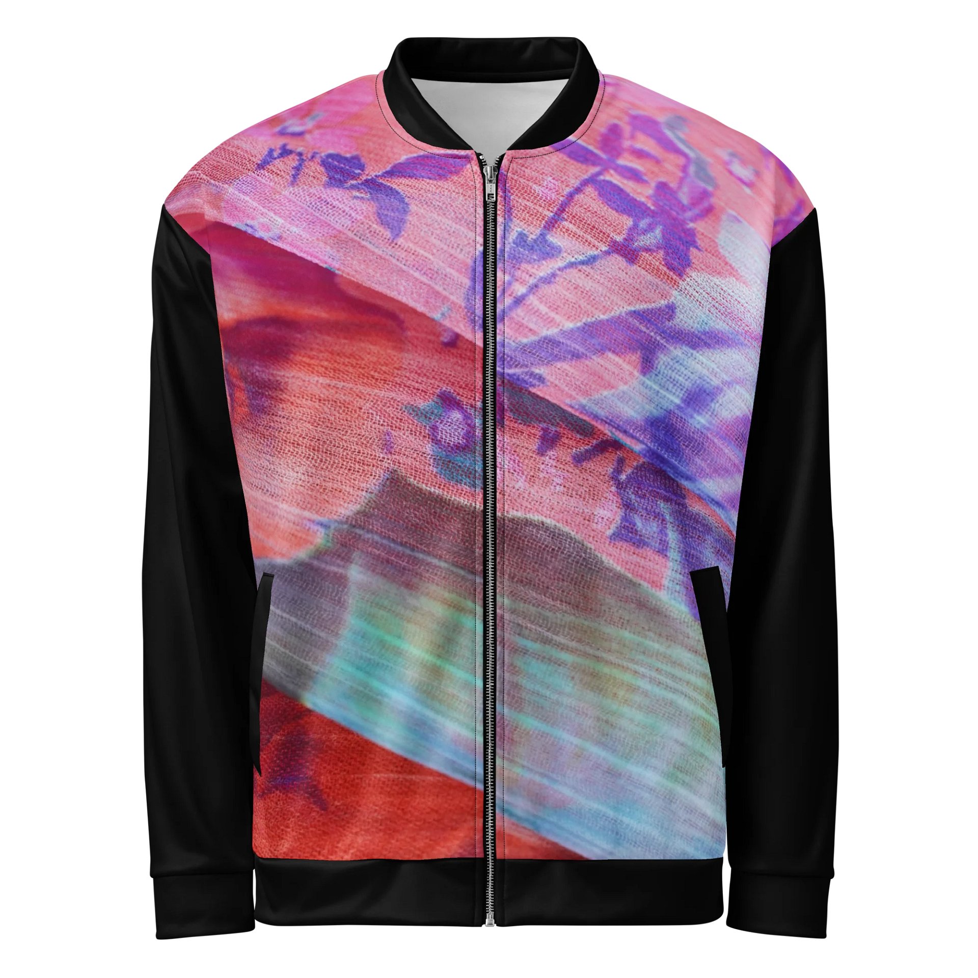 Paradise Breeze Black All-Over Print Bomber Jacket product image (1)