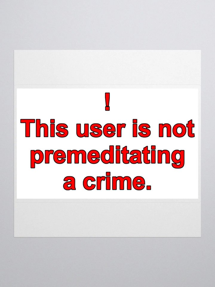 Premeditated Crime Sticker product image (2)