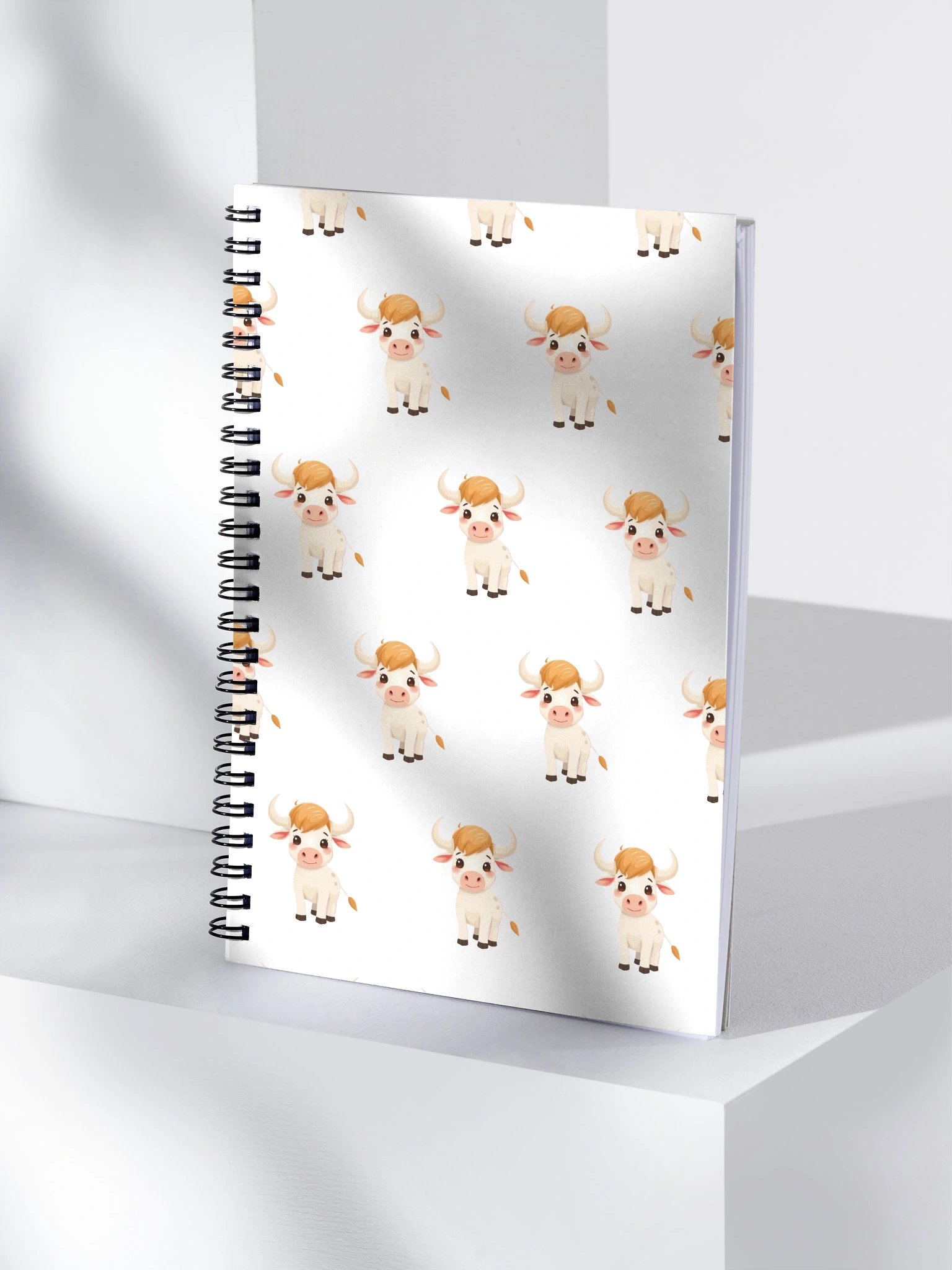 Whimsical Cow Cartoon Spiral Notebook product image (4)