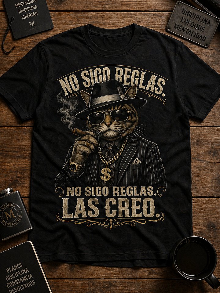 Camiseta “No Sigo Reglas, Las Creo” – Mentalidad de Jefe product image (1)