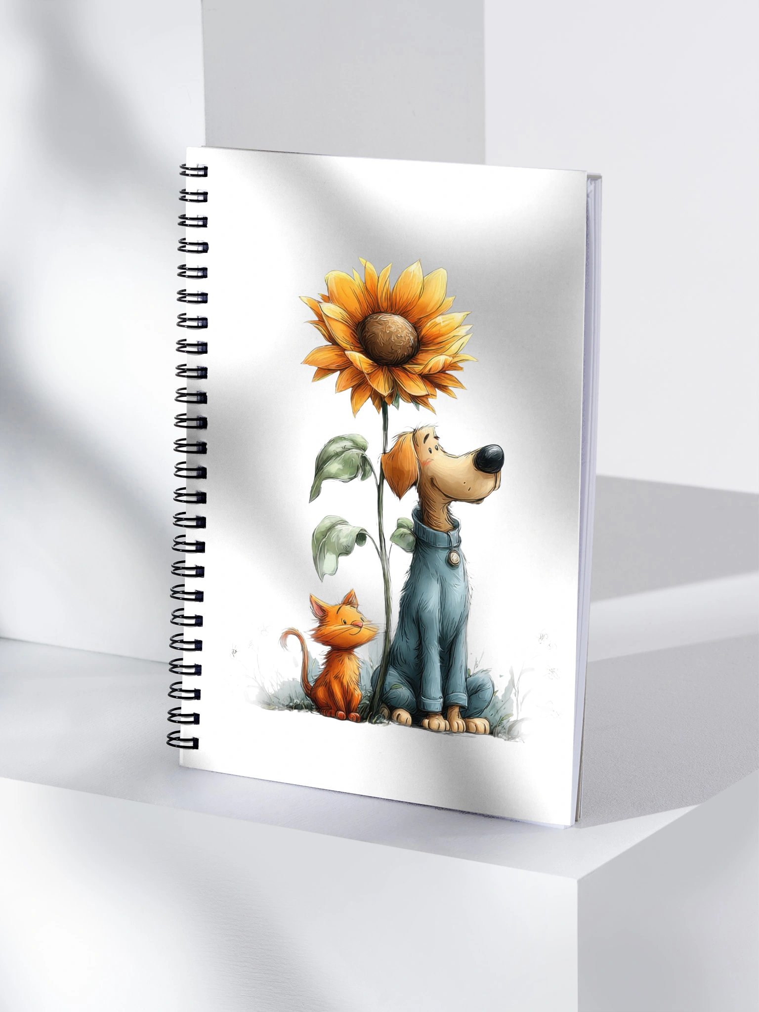 Sunflower Dog and Cat Spiral Journal product image (4)