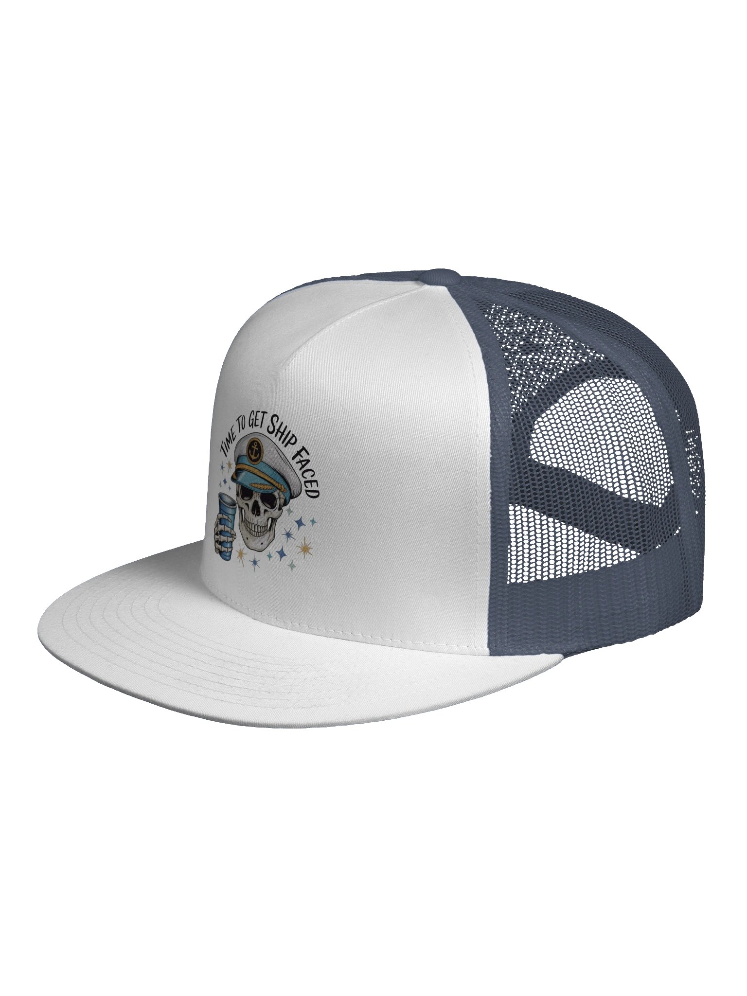 Time to Get Ship Faced Trucker Hat | Funny Cruise Vacation Cap product image (9)