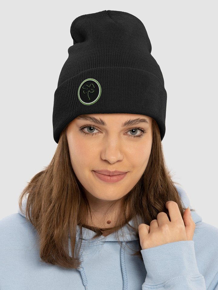 Lucky Clover Cuffed Beanie product image (2)