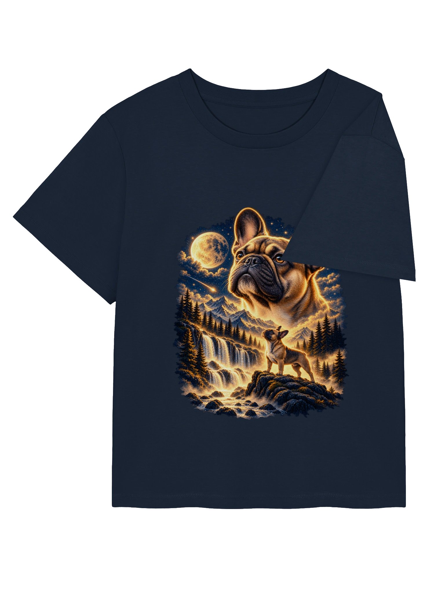 French Bulldog Graphic T-Shirt | Moonlit Nature Art Tee product image (44)
