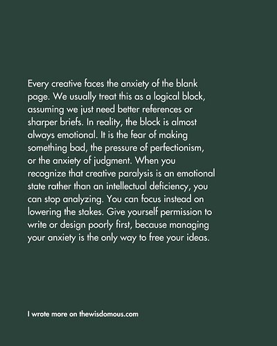 on the fear of overcoming the fear of the blank page