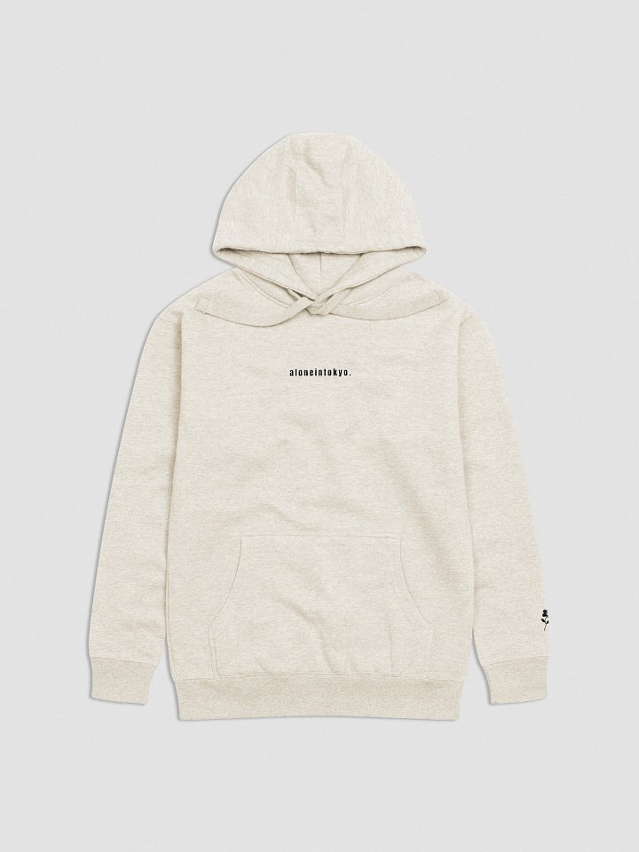 TOKYO BLACK TEXT EMBROIDERED HOODIE product image (1)