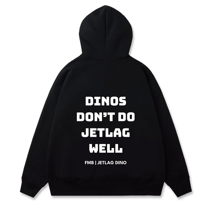 FMB JETLAG DINO 經典帽T (黑) product image (2)