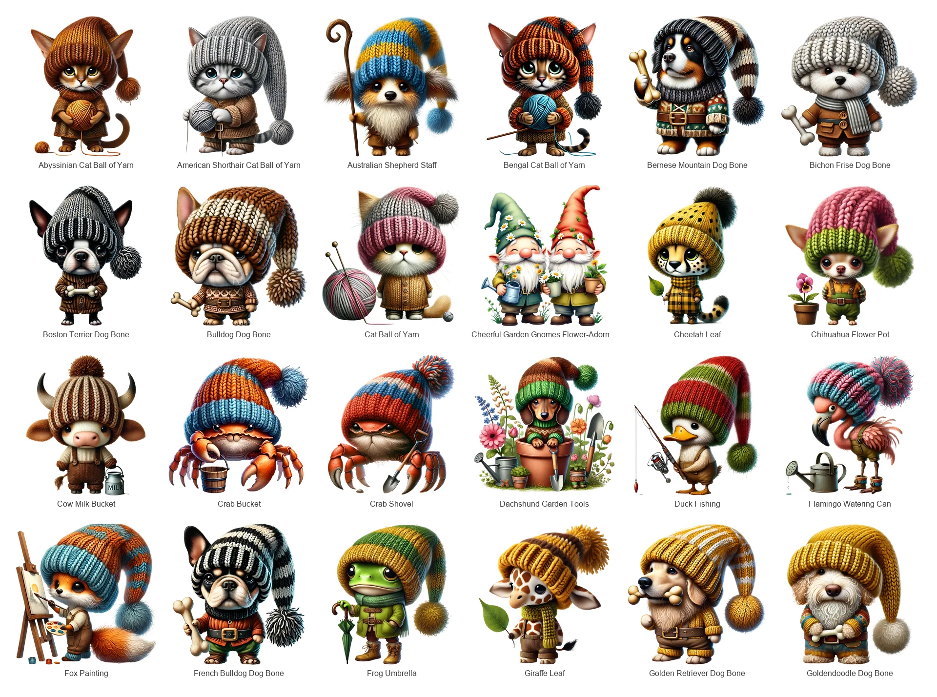 Gnome PNG Bundle Vol 1 | 60 Designs | Commercial Use | Sublimation Clipart product image (2)