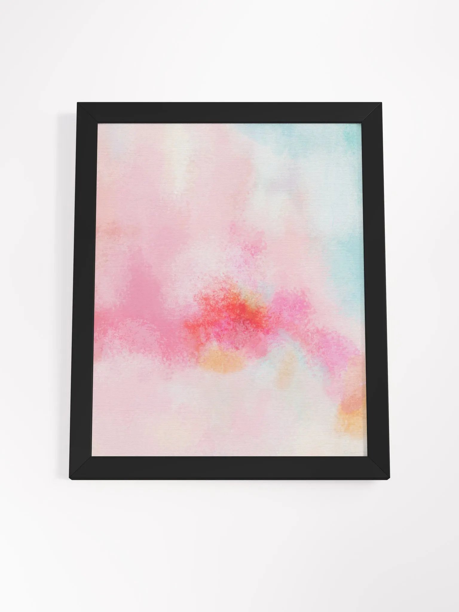 Pink, red and teal abstract painting print product image (5)