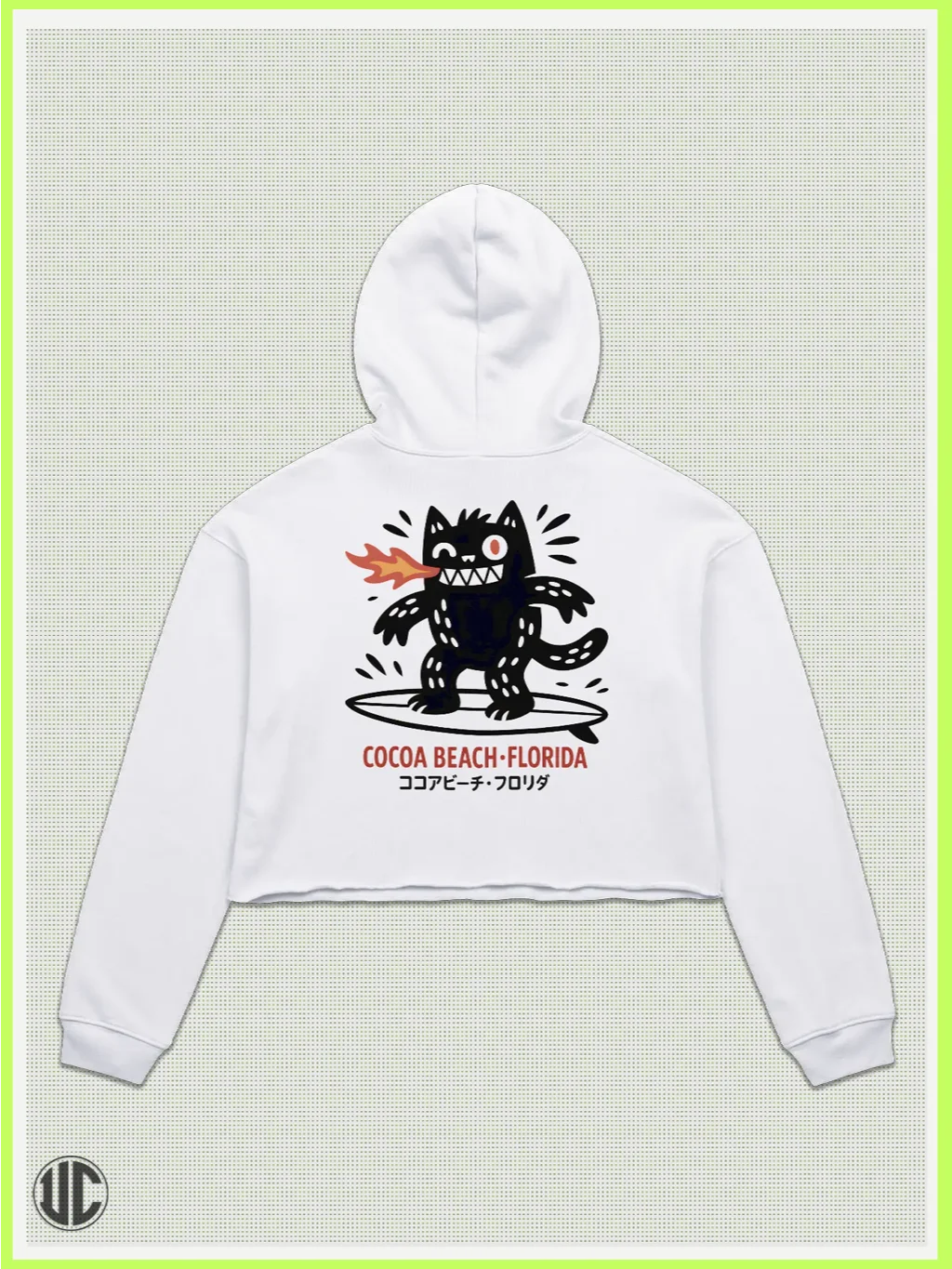 UnkoCon – Cocoa Beach FL Surfer Crop Hoodie product image (1)