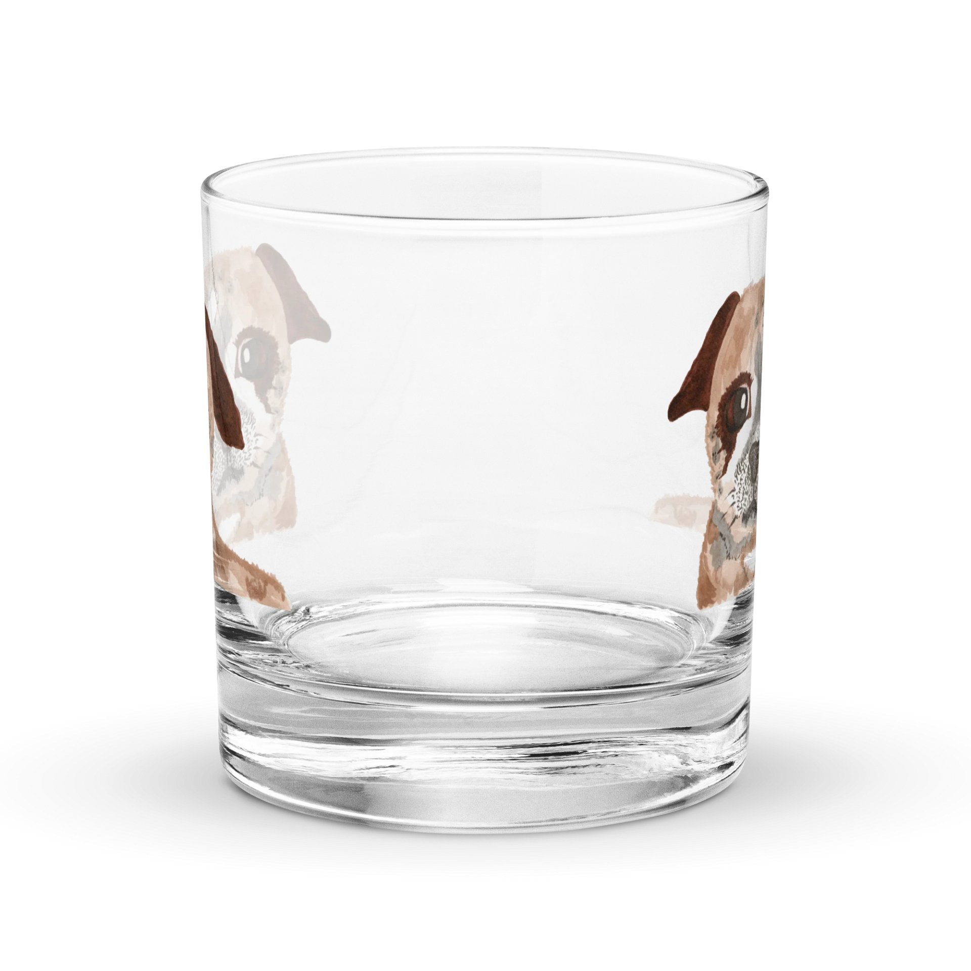 Pug Watercolour Rocks Glass product image (2)