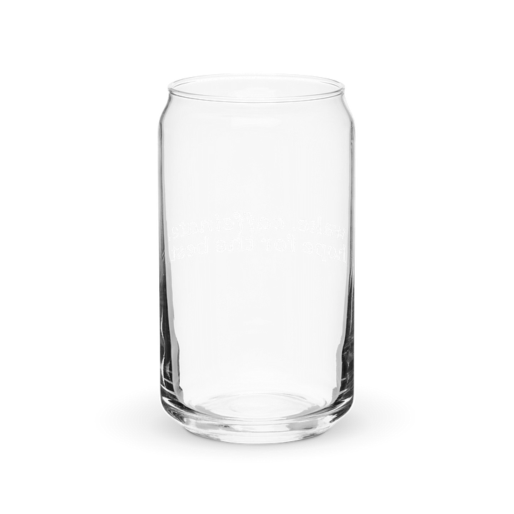 wake & caffeinate (cozy version) glass tumbler product image (6)