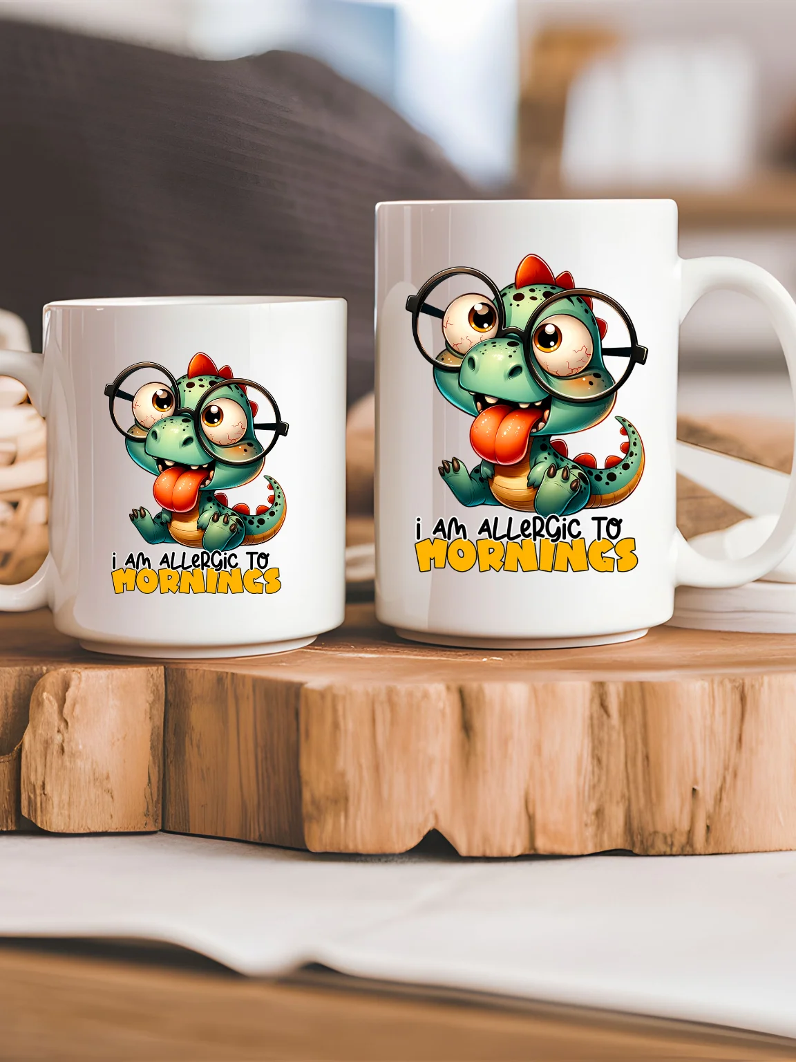 I Am Allergic to Mornings Baby Dino Coffee Mug – Cute Dinosaur Design – Funny Morning Mug, Sarcastic Gift product image (6)
