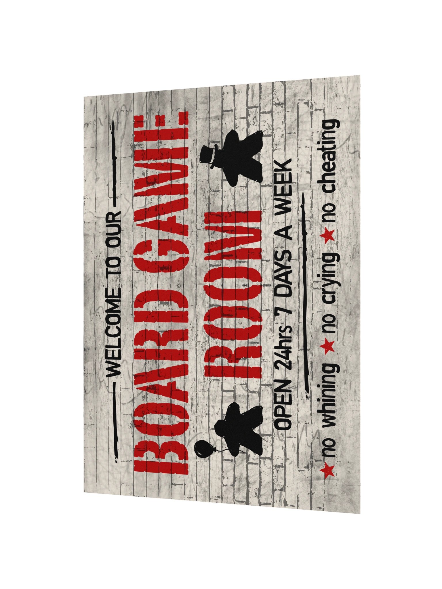 Brick Wall Graffiti Board Game Room Wall Sign - UNFRAMED product image (2)
