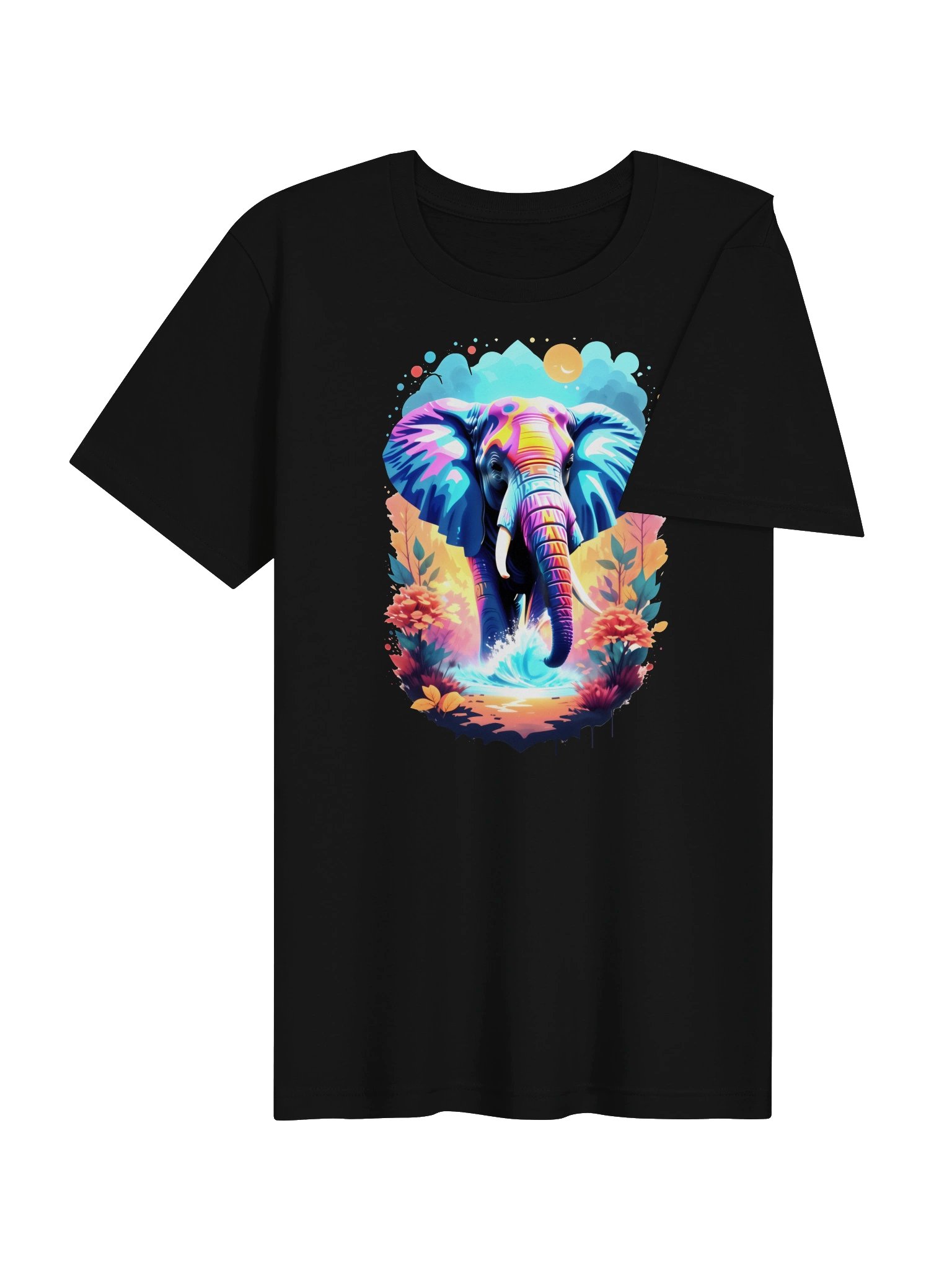 Watercolor Elephant Oil Painting Graphic T-Shirt product image (36)
