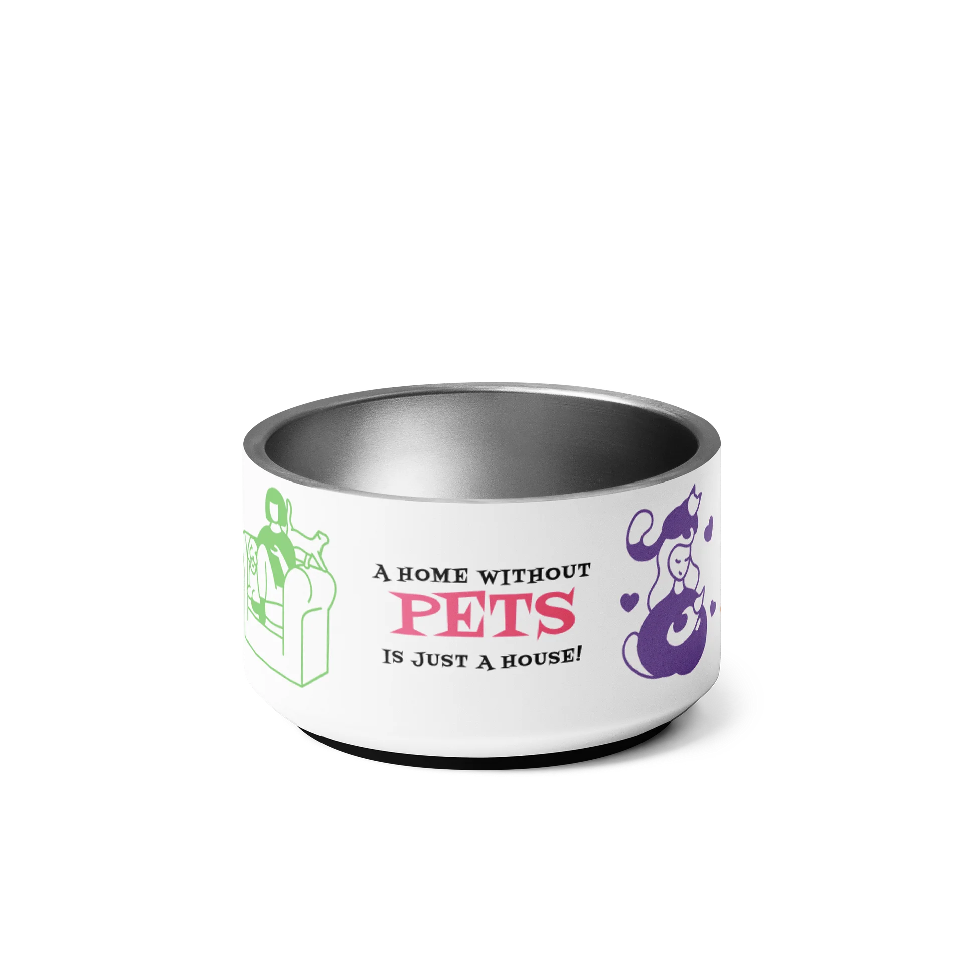 Metal Pet Bowl "A Home Without Pets is Just a House!" product image (1)