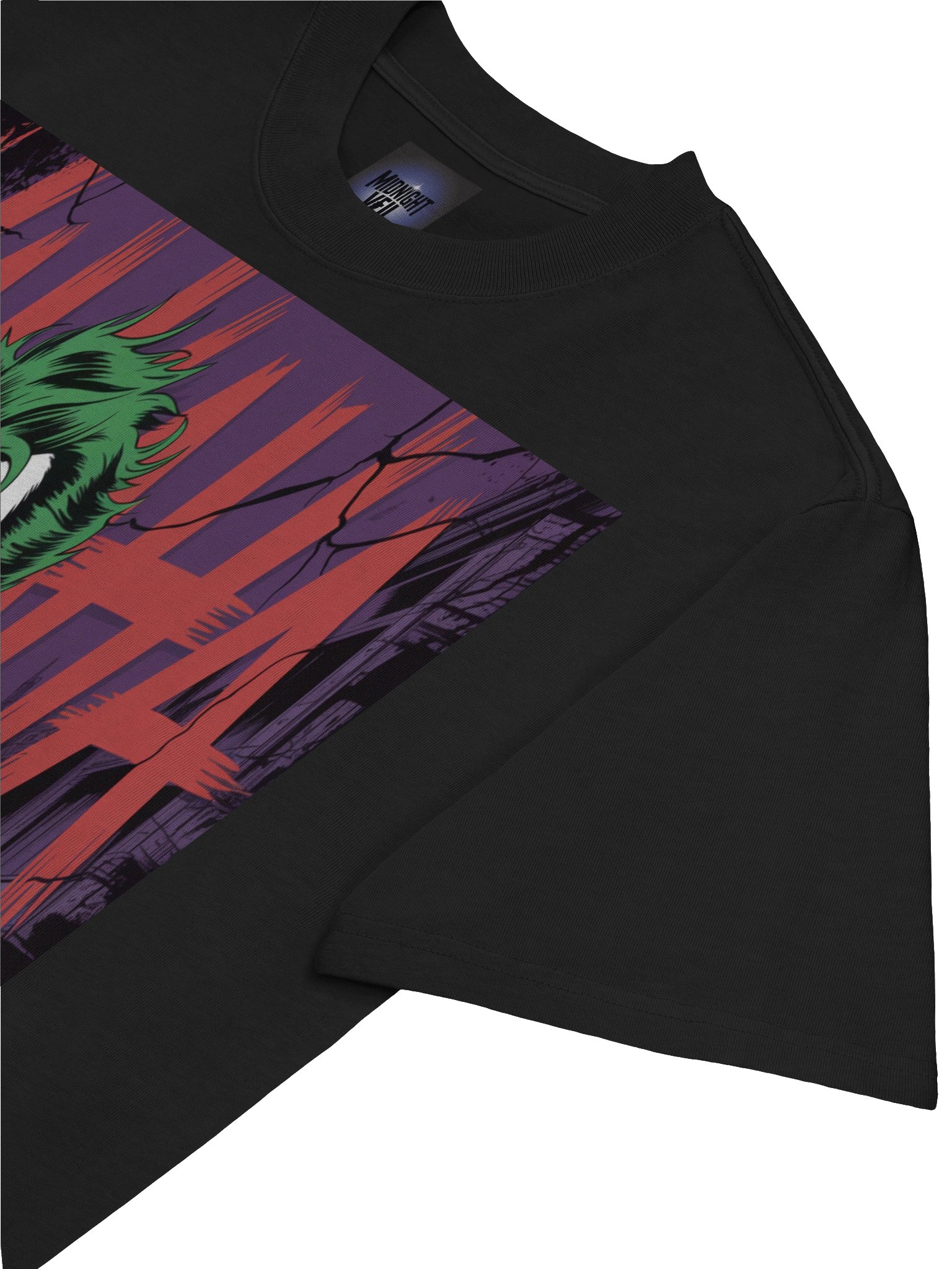 Joker 'HAHAHA' Shadowed Cackle Oversized Faded T-Shirt product image (7)