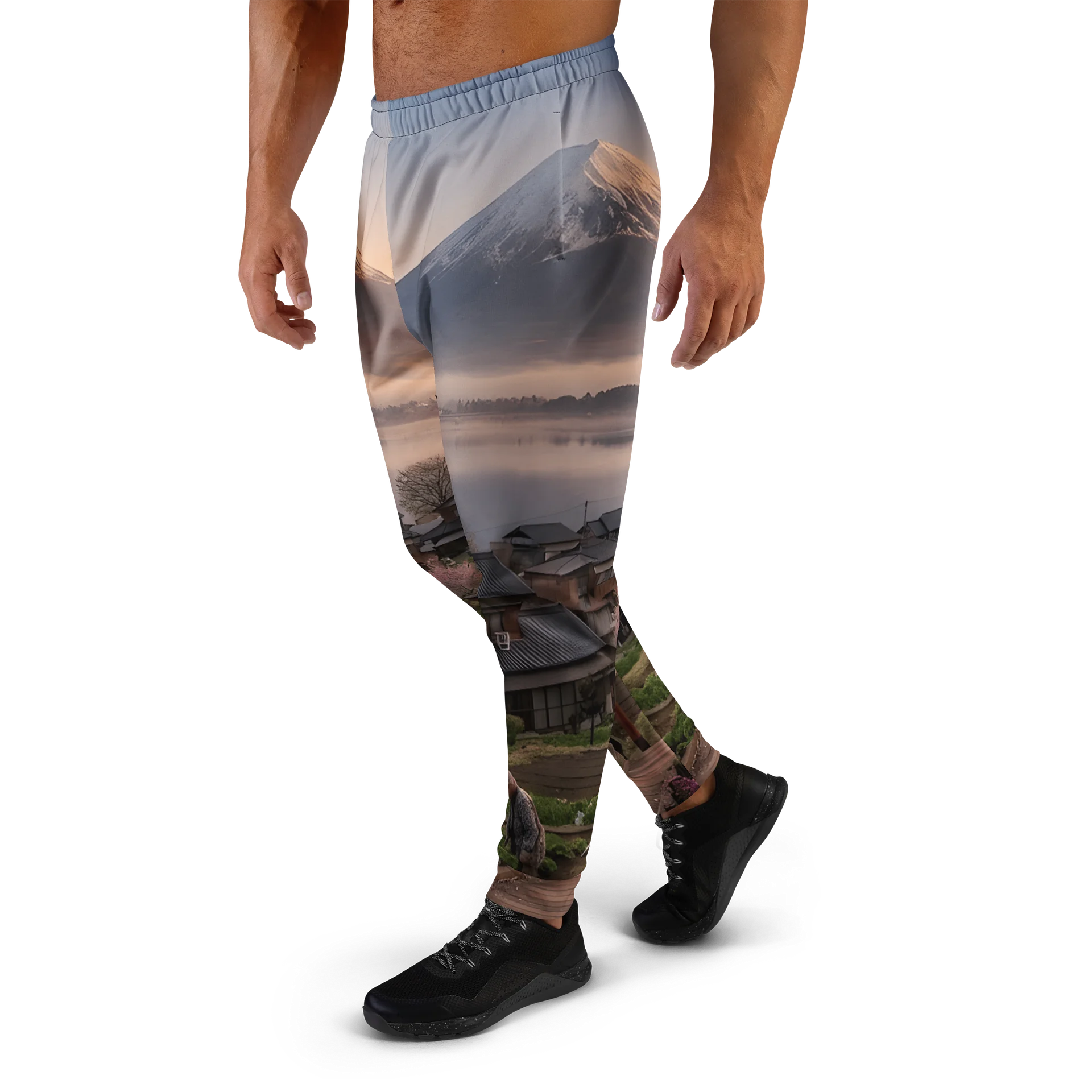 Mount Fuji Recycled Men's Joggers | Eco-Friendly Graphic Sweatpants product image (5)