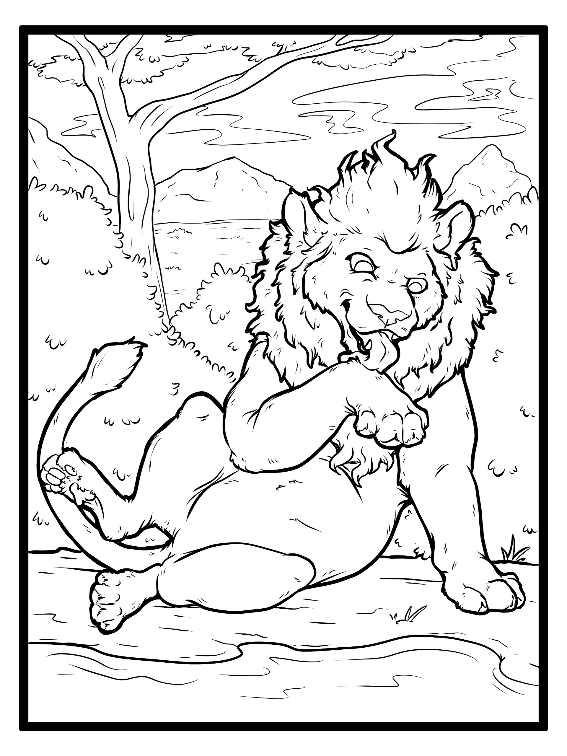 African Lion Collection - Coloring Pages product image (7)