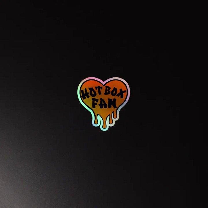 HOT BOX FAM SOLID ORANGE LOGO STICKER product image (4)