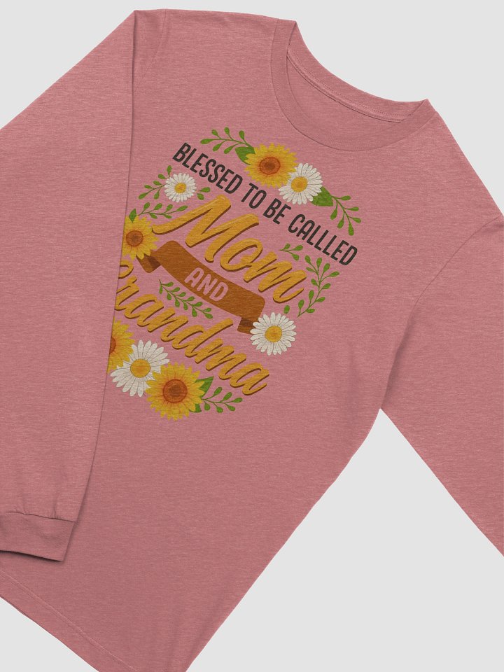 Blessed to Be Called Mom and Grandma Long Sleeve Tee – Floral Sunflower Design for Proud Women product image (6)