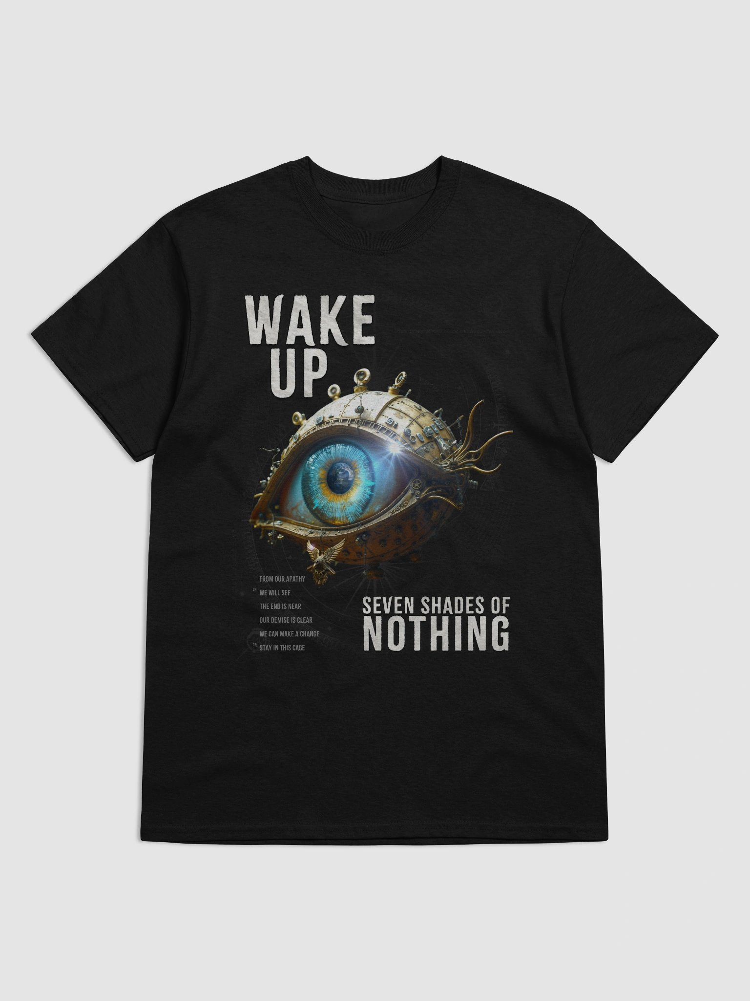 “Wake Up” single artwork tee – cinematic rock shirt from Seven Shades of Nothing - Gildan Heavyweight T-Shirt product image (30)