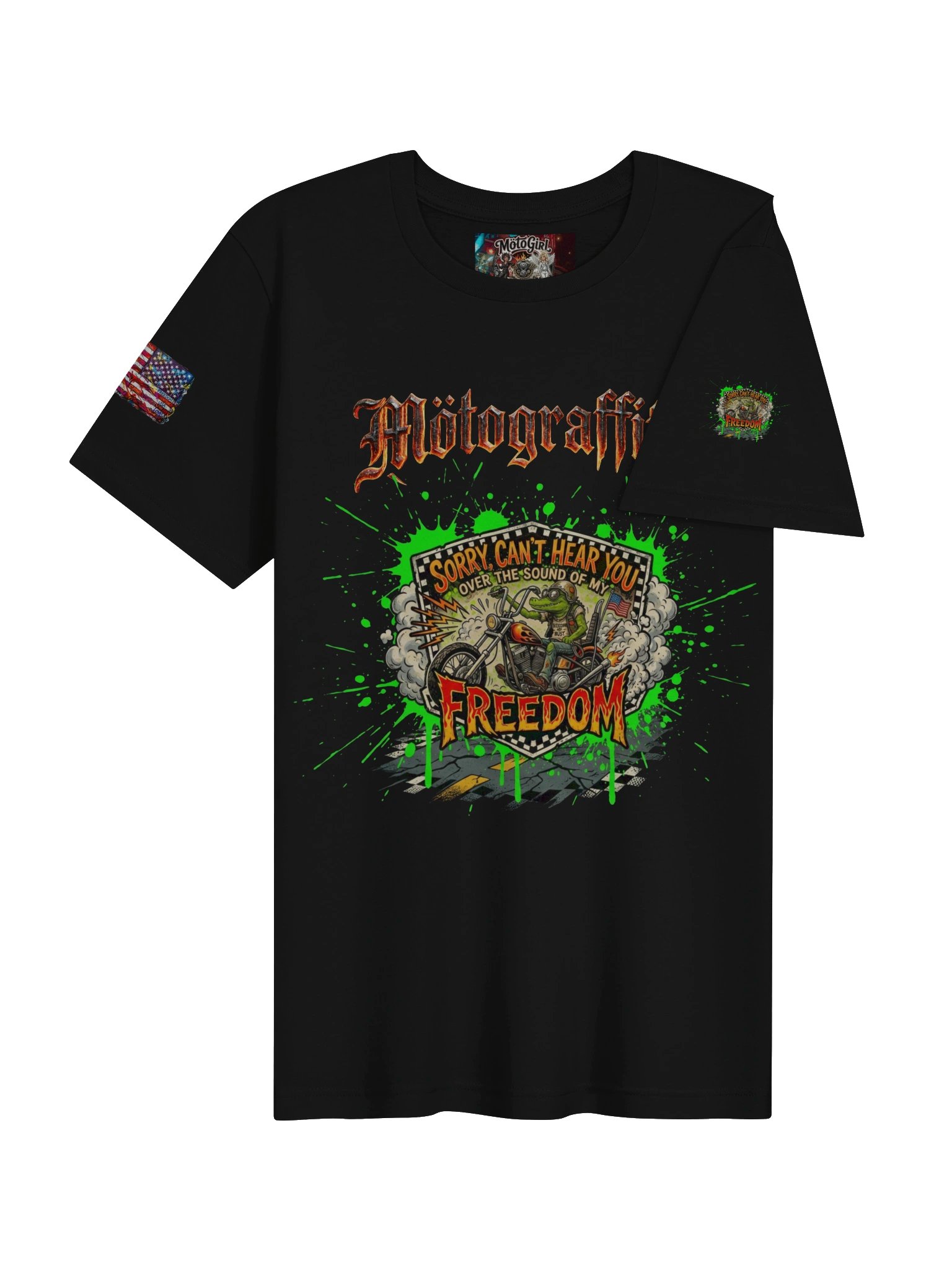 MötoGraffitti "Can't Hear You Over My Freedom" T-Shirt product image (4)