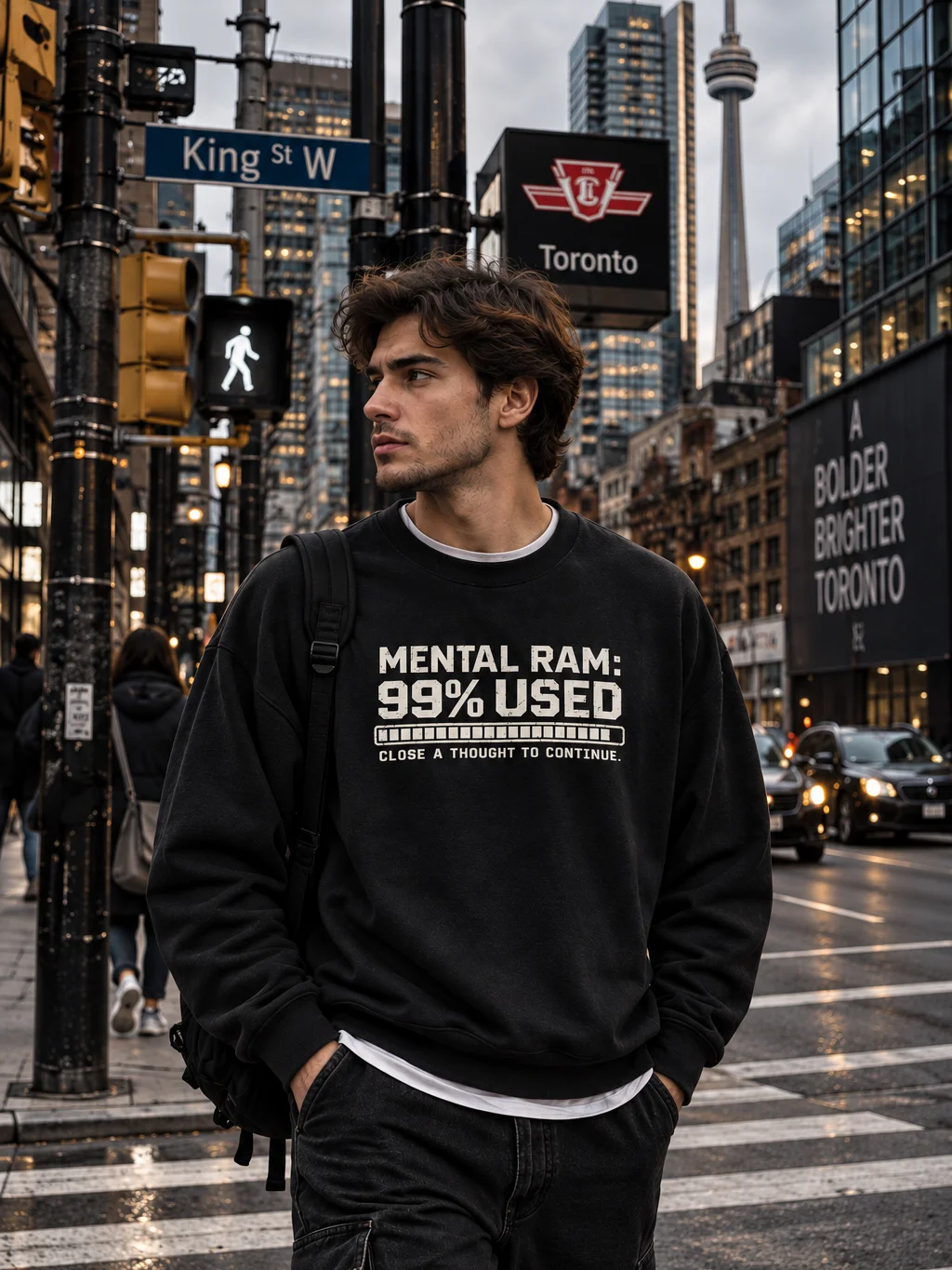 ADHD Neurodivergent Sweatshirt | Mental RAM 99% Used | Cotton Heritage Sweatshirt product image (19)